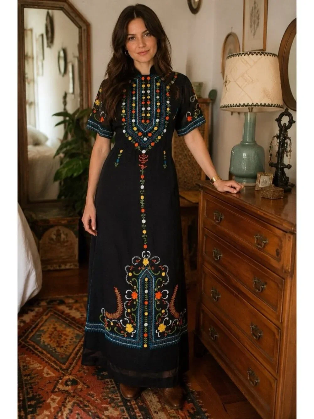flower maxi dress wedding Floral Silk Wedding Dress